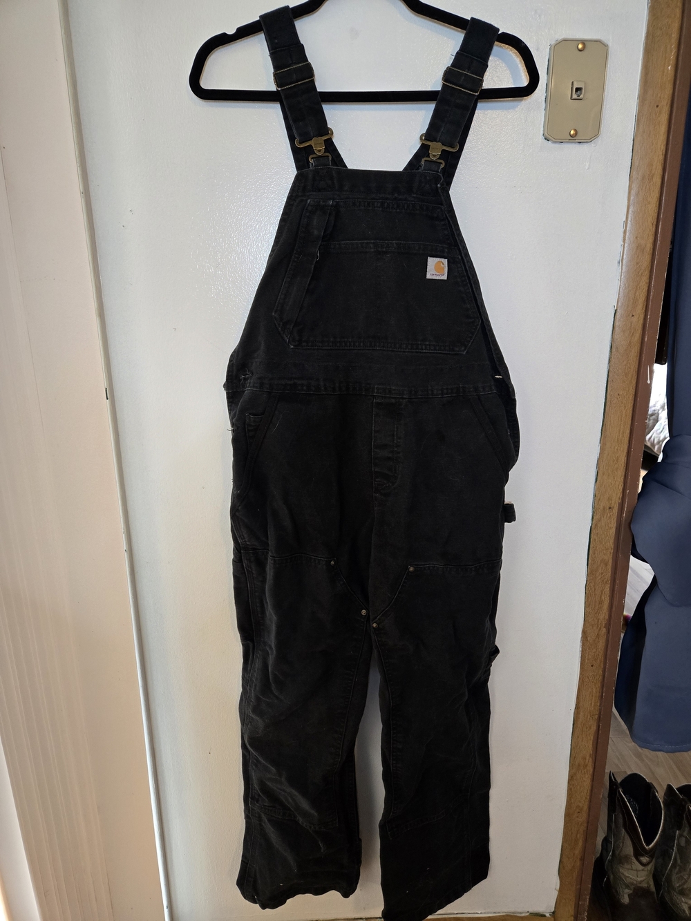 Carhartt Black Canvas Work Overalls